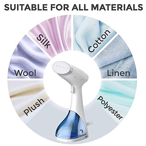 PurSteam Deluxe Travel Steamer for Clothes - Powerful 1300W Portable Handheld Garment Steamer, Removes Wrinkles with Ease - Fast Heat Up and Auto Shut-Off
