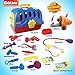 Kidzlane Deluxe Veterinarian Kit for Kids and Toddlers | Pretend Play Vet Set for Kids | Pet Vet Playset | Toy Pet Carrier for Little Girls and Boys | Kids Doctors Kit | Play Doctor Set for Kids
