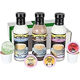 Walden Farms Coffee Creamer - Sweet Cream/Mocha/French Vanilla Coffee Creamer - Calorie Free, Carb Free, Fat Free - 12 Oz Each (with 6 K-Cups)