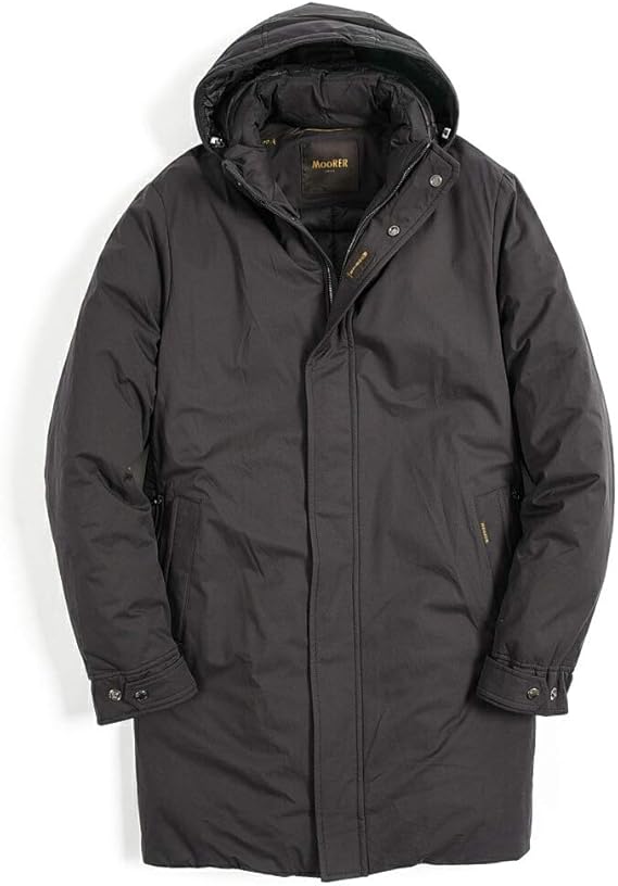 Amazon ムーレー Vermont By ダウン コート ロング丈 フーディー 秋冬 メンズ ナイロン 100 イタリア ブランド Nero 56 並行輸入品 コート ジャケット 通販