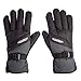only U Winter Snow, Ski, Snowboard, Cold Weather Gloves Fashion Outdoor Gloves for Men & Women (Black)