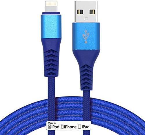iPhone Charger Lightning Cable-Apple MFi Certified 4.9ft/1.5m Apple Lightning USB Cord Super for iPhone X/8/8 Plus /7/7Plus / 6 / 6S 6S Plus / SE, iPad Pro/Air/Mini (Blue)