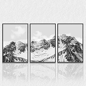 signwin 3 Piece Framed Canvas Wall Art Mountain...