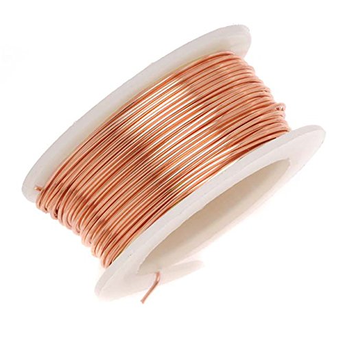 Artistic Wire, Copper Craft Wire 26 Gauge Thick, 15 Yard Spool, Bare Copper