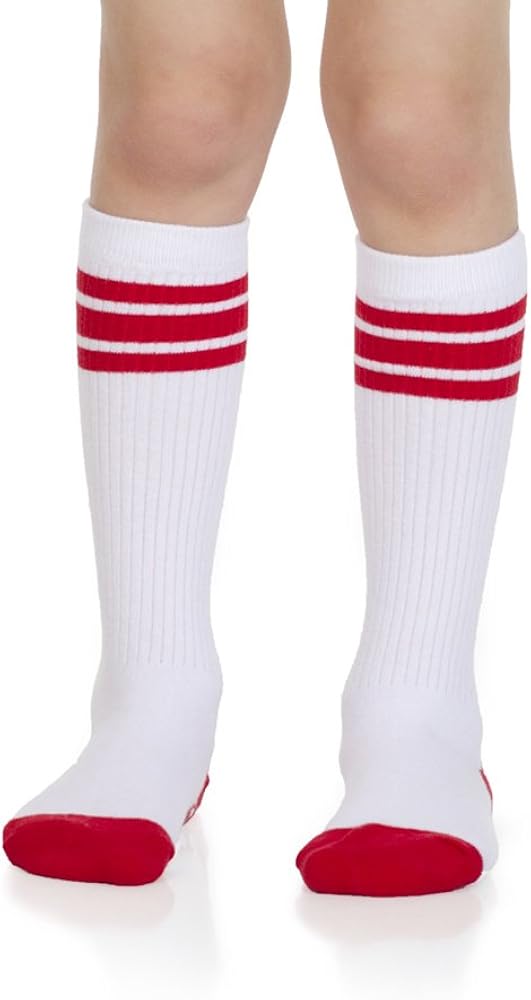 juDanzy Knee High Team Color Tube Socks for Toddler and Youth Boys and Girls (2 Pack): Clothing