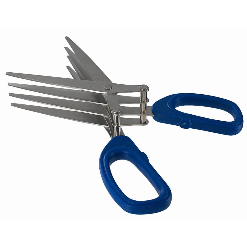 blntackle76 Worm Scissors 4-Compartment Approximately 19 cm Sturdy Stainless Steel with Petri Heil Sticker