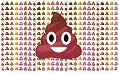 Stylish Happy Funny Poop Emoji Face Durable Home Indoor/Outdoor Floor Mat Doormats 30 x 18 inches(Large)