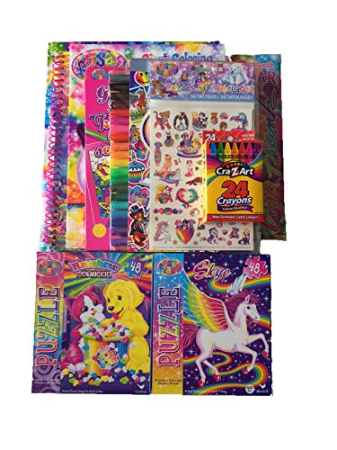 Buy 11 Piece Lisa Frank Gift Set ~ , Folder, Spiral , Giant Coloring ...