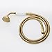 HOMEDEC Traditional Telephone Style Brass Handheld Showerhead with 59inch Hose Gold Finish - Antique Shower Head Replacement No Wand Holder, Vintage Hand Shower Spray with Ceramic Handle