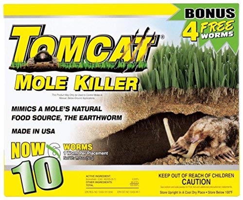 HealthandOutdoors Tomcat Mole Killer 10-Pack Worm Formula BL34300 048745343006 HealthandOutdoors Tomcat Mole Killer 10-Pack Worm Formula BL34300 048745343006