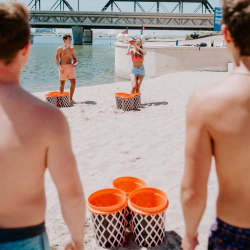 BasketPong® Giant Yard Pong X Basket Ball Game with Durable Balls and