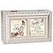 Cottage Garden Sister Champagne Silver Rope Trim Inspirational Petite Music Box Plays Amazing Grace