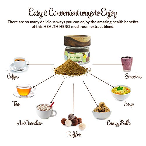image for Happy Wholefoods Health Hero Chaga Powder - Siberian Mushroom Chaga Te