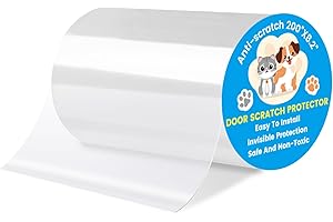 Door Protector from Dog Scratching, Cat Scratch Protector 8.3" x 200" Self-Adhesive Single Side Door Frame Furniture Protecto