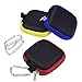 eBoot Earbud Case Mini Carrying Pouch with Carabiner for Earphone and USB Cable, 5 Colors