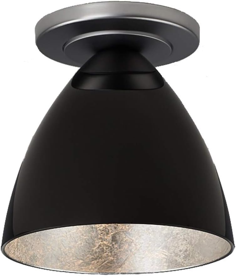 Bruck Lighting Cleo Black Glass Single-Bulb Ceiling Light