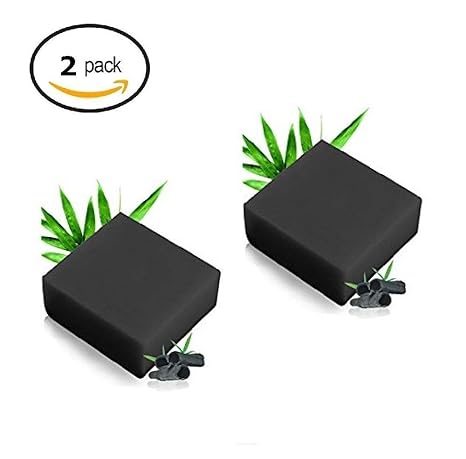 Bambuskohle Handgemachtes Seife, Ariel-gxr 2 Stück Natural Bambuskohle Seife, Gesicht Seife, Reinige Gesicht und Körper für a