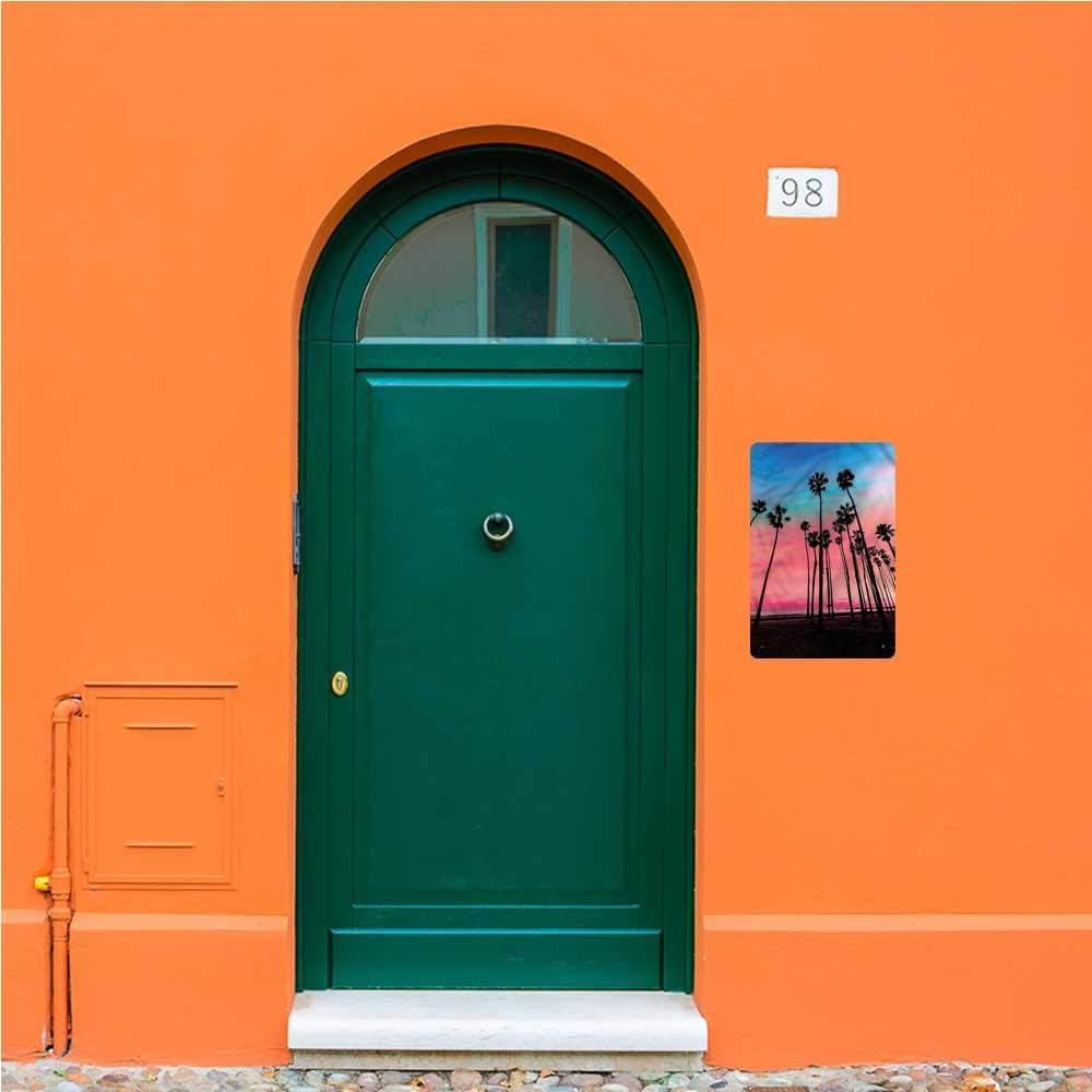 Homesonne Metal Sign Palm Tree, Santa Barbara Holiday Decor Iron Painting for Bar Caf&eacute; Park 11.8 x 11.8 Incg