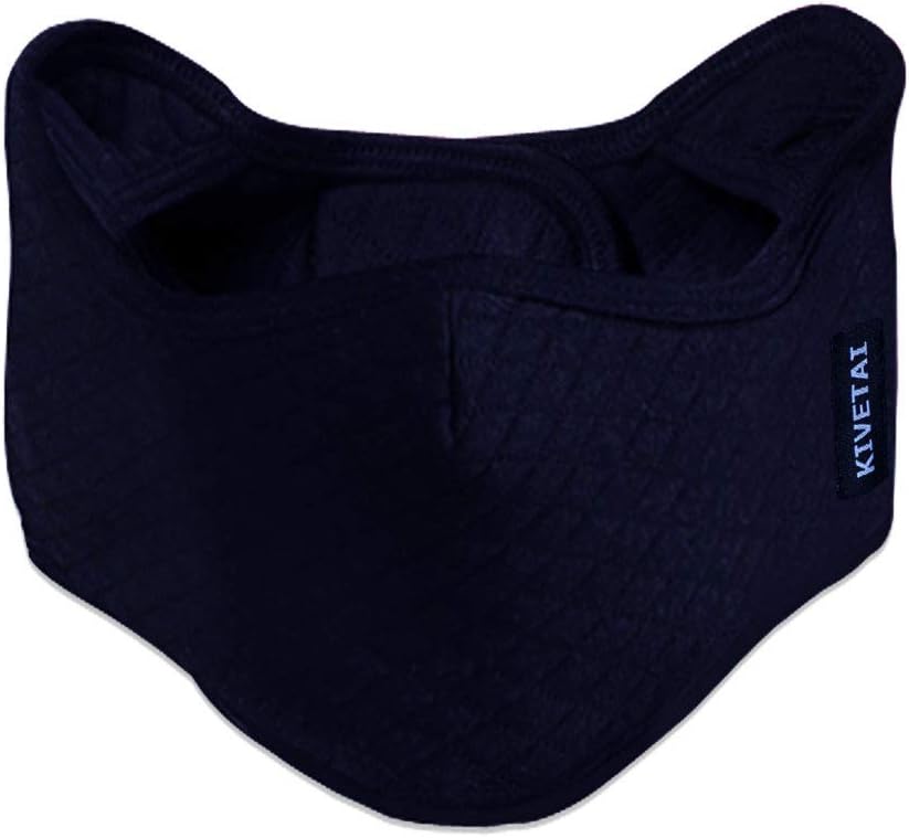 Half Face Mask Ski Mask Wind-poof Mouth Mask Winter Warmer Dust Mask with Earmuffs Adjustable for Adults for Motorcycle, Cycling, Skiing, Snowboard, Hiking, Outdoor Activities (NavyBlue）