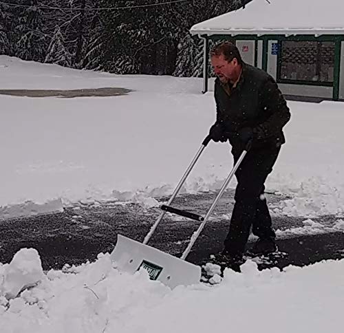 Manplow 42 Inch Revolution Snow Pusher with Grab Bar