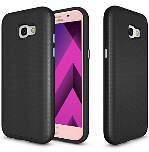 Galaxy A5 (2017 Version) Case, OUBA [Dual Layer] Shock Absorption Impact Resistant Armor Rugged Defender Protective Case for Samsung Galaxy A5 (2017) - Black