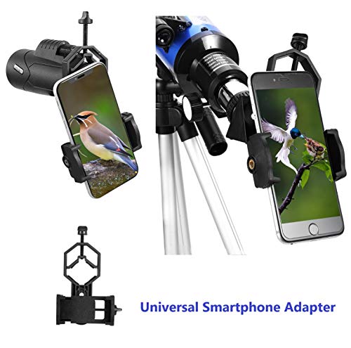 MaxUSee 70mm Refractor Telescope with Adjustable Tripod for Kids Adults & Beginners + Portable 10X42 HD Monocular Bak4 Prism FMC Lens, Travel Scope with Backpack and Phone Adapter - Thumbnail 5