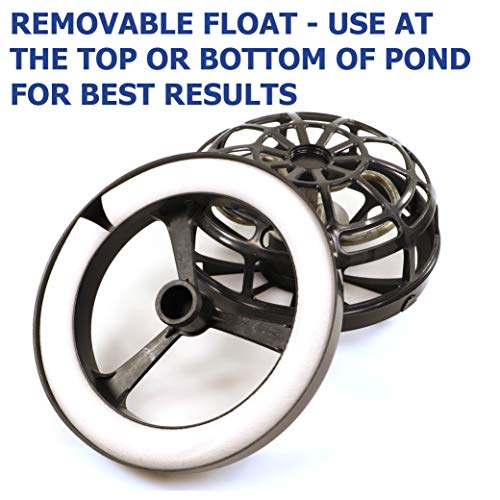 Natural Waterscapes Pond Heater and Pond Aerator Winterizing Kit for Koi Ponds up to 2,000 gallons- Includes Aquascape 75000 Pond Air 2 Double Outlet Aeration Kit and K H Pond Deicer 250 watt