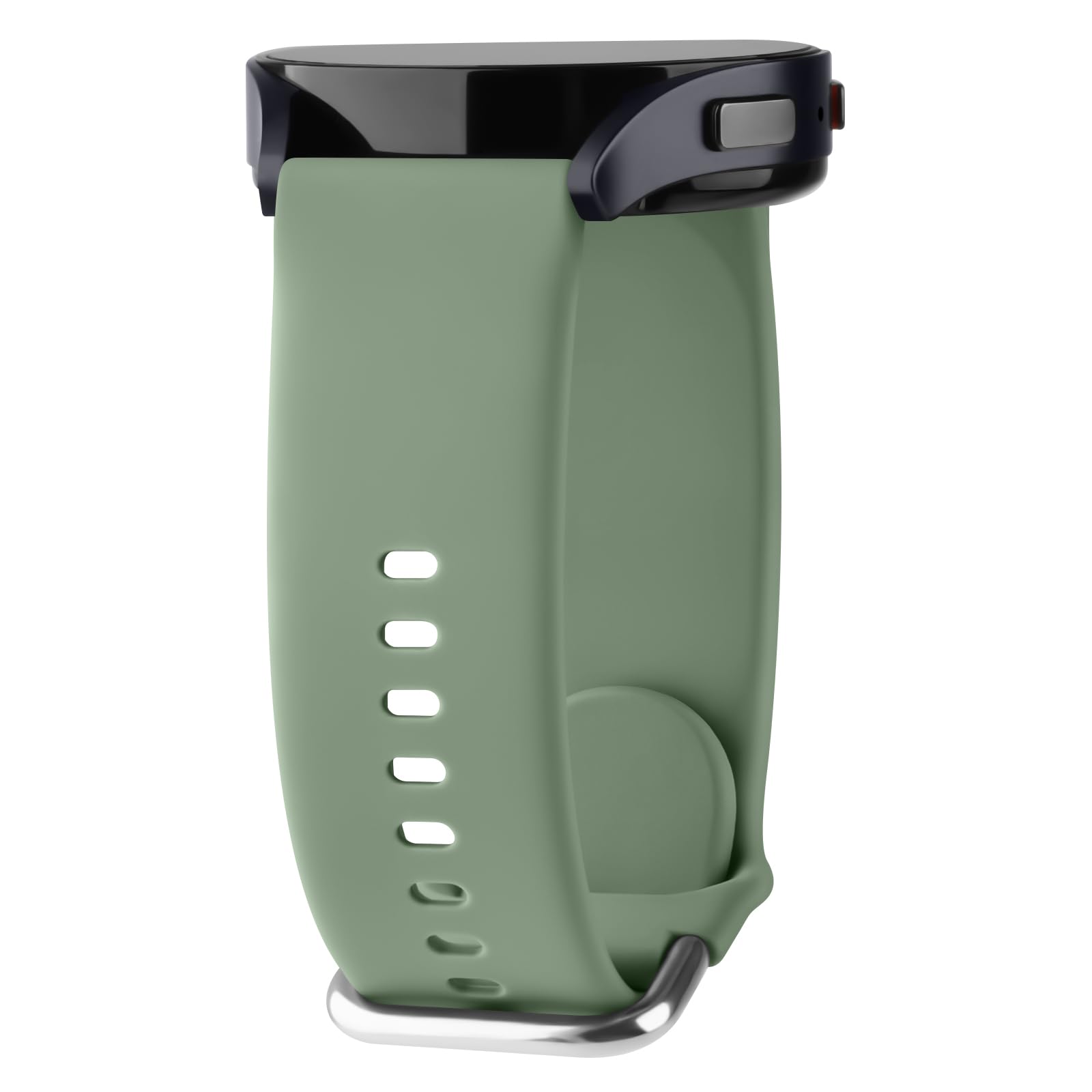 Soft Strap for Garmin Forerunner 55/245/645 Music Watch Band, 20mm Silicone Band for Garmin Vivomove HR/Venu Sq/Sq Music/Sq 2/Sq 2 Music (Small for 130mm - 175mm Wrist, Oliver Green)