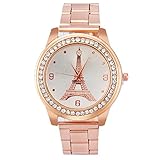 Hotsale! Wensltd Classy TStainless Steel Diamond Wrist Watch (Rose Gold)