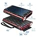 Solar Charger 20000mAh Emergency Power Bank with SunPower Solar Panel USB C Port Outdoor Carabiner Waterproof for Cycling Hiking Camping Backpacking Trip fit iPhone Android Cell Phone GPS USB Devices