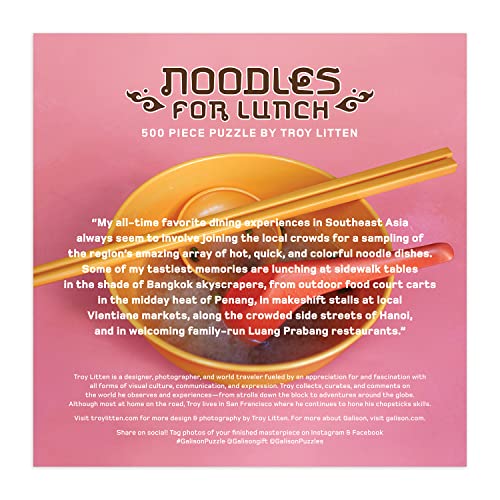 Noodles for Lunch 500 Piece Puzzle from Galison Featuring 35 Colorful