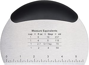 Dough Scraper Baking Tools, Scale Dough Cutter Scraper Tool Kitchen Scraper and Chopper, Food Scraper Bread Cutter Bench Scraper for Baking Pastry Cake