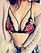 Sikye Women Sexy Lace Embroidered Appliques Floral Bralette Bustier StrappyTop Unpadded Bra (XXL, Black) (L, Black)