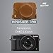 MegaGear Ever Ready Protective Leather Camera Case, Bag for Panasonic LUMIX LX100, DMC-LX100 Camera (Light Brown) (Model: MG663)