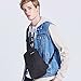 CrossBody Sling Bag Shoulder Chest Backpack Daypack Lightweight Casual Outdoor Sport Travel with USB Charging Port for Men Women Oscaurt (Black)