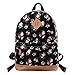 Douguyan Casual Lightweight Print Backpack for Girls and Women School Rucksack