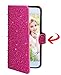 iPhone 6/6s wallet case,FLYEE Bling Crystal 3D Raindrop Pattern Sparkly PU Wallet Protective Case with Magnetic Button Closure Perfect Fit for Apple iphone 6s 4.7 inch(rose)