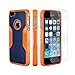 iPhone SE Case, for iPhone 5s 5 SE (Blazing Sun) SaharaCase Protective Kit Bundled with [Tempered Glass Screen Protector] Slim Fit Rugged Protection Shockproof Bumper Hard Back (Orange Blue)