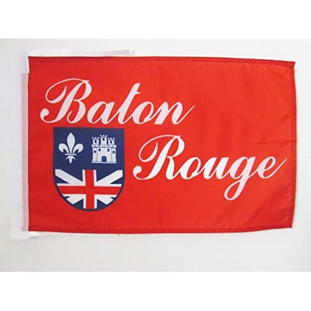 AZ FLAG - City of Baton Rouge Flag - 18'' x 12'' - 100% Polyester Bâton-Rouge in Louisiana Small Banner with Two Cords - Fade Resistant - Vivid Colors - 18x12 in - 45x30 Cm — image 1