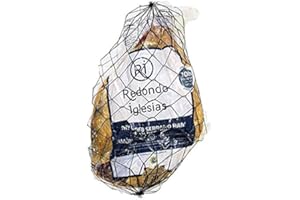 R REDONDO IGLESIAS DESDE 1920 Jamon Serrano - Boneless 12-14 Lb - 20 months aged - Dry cured Ham - Spain Gourmet Delicatessen - 1 unit