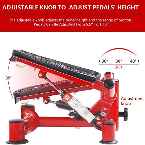 KENL-Fitness-Mini-Stepper-Step-Trainer-Equipment-Household-Gym-Hydraulic-Mute-Stepper-with-Resistance-Bands-Mini-Stepper-Fitness-Cardio-Exercise-Trainerwith-LCD-Monitor-and-Resistance-Bands