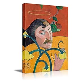 Self Portrait with Halo by Paul Gauguin French Post Impressionist