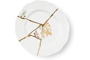 Seletti Kintsugi Fruit Plate in Porcelain and 24 Carat Gold mod. 2