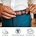 Marino Avenue Mens Genuine Leather Ratchet Dress Belt with Open Linxx Buckle - Fissure - Deep Charcoal - Adjustable from 28