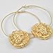 Women's Basketball Wives Style Alloy Hip Hop Gold Lion Head Hoop Earrings Rappers Lion Jewelry Earrings