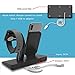 Charger Stand For Apple Watch Qi Wireless Charging Dock For iPhone X Station Holder, Support iPhone X/8/8 Plus & Samsung Galaxy S9/S9 Plus/Note 8, Support Apple Watch Series 3/2/1 & Nike, Black