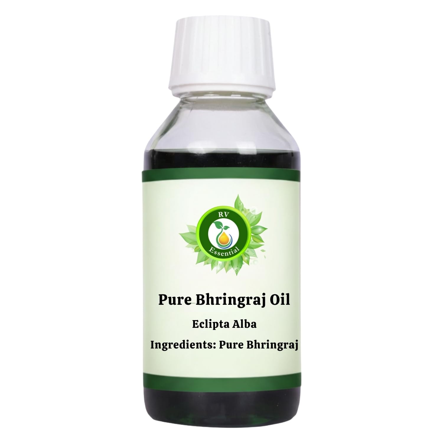 R V Essential Pure Bhringraj Oil 100ml (3.38oz)- Eclipta Alba (100% Pure and Natural Rare Herb Series)