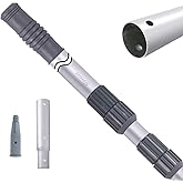 Sepetrel Pool Pole-Upgraded Professional 12 Foot Telescoping Swimming Pool Pole with Threaded Tips,Adjustable Telescopic Poles,for Skimmer Net,Brush,Vacuum Head