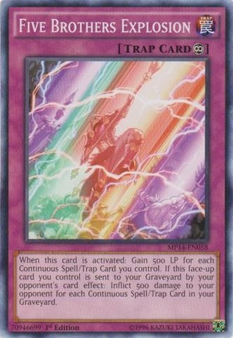 Yu-Gi-Oh! - Five Brothers Explosion (MP14-EN058) - Mega Pack 2014 - 1st Edition - Common
