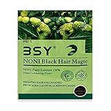 BSY, Noni Fruit Black Hair Shampoo Based Hair Dye, With Herbal & Natural genuine Hawaiian Noni Fruit Extracts, NO AMMONIA, NO HAIR LOSS, GMPC & COA Certified (20mlX10)